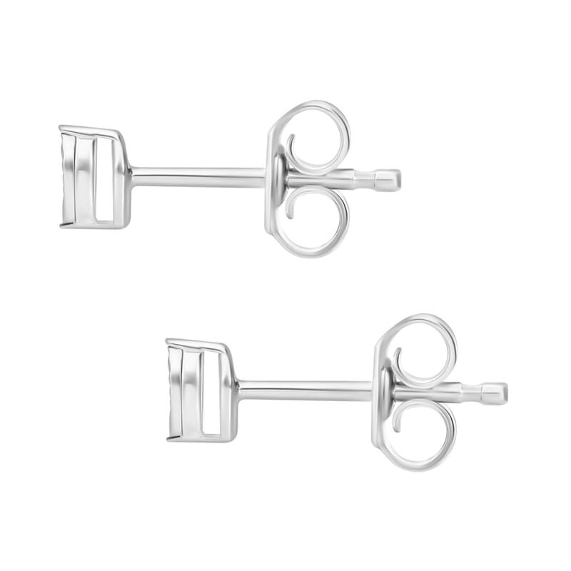 White Diamond Earring in Platinum Over Sterling Silver