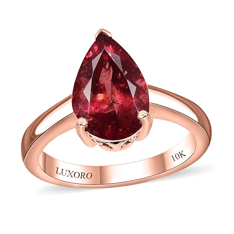 Luxoro 10K Rose Gold Premium Blush Apatite Solitaire Ring (Size 10.0) (4.10 g) 3.25 ctw