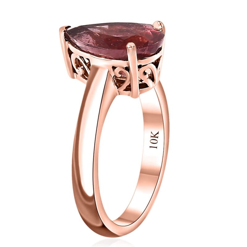 Luxoro 10K Rose Gold Premium Blush Apatite Solitaire Ring (Size 10.0) (4.10 g) 3.25 ctw
