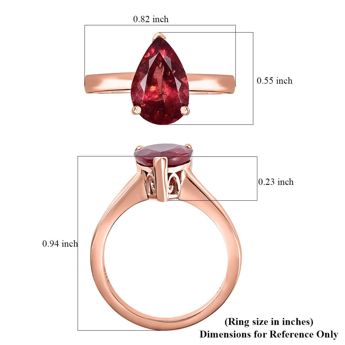 Luxoro 10K Rose Gold Premium Blush Apatite Solitaire Ring (Size 6.0) 4.10 Grams 3.25 ctw image number 5