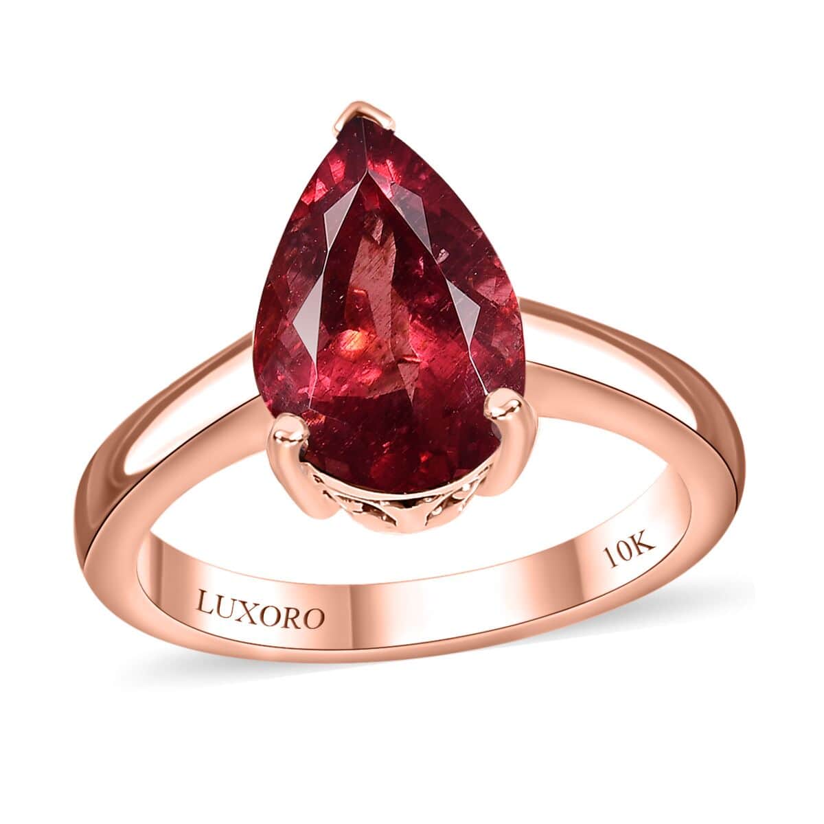 Luxoro 10K Rose Gold AAA Blush Apatite Solitaire Ring (Size 7.0) 4.10 Grams 3.25 ctw image number 0