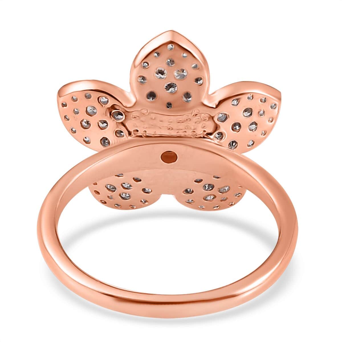 Blush Apatite and Multi Gemstone Floral Ring in Vermeil Rose Gold Over Sterling Silver (Size 10.0) 2.10 ctw image number 4