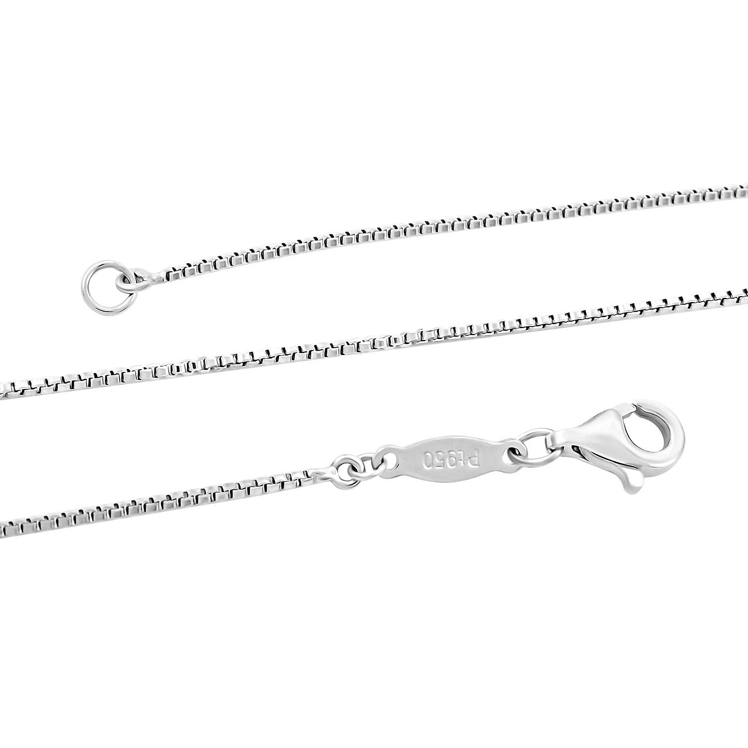 950 Platinum Box Chain Necklace 24 Inches 4.20 Grams