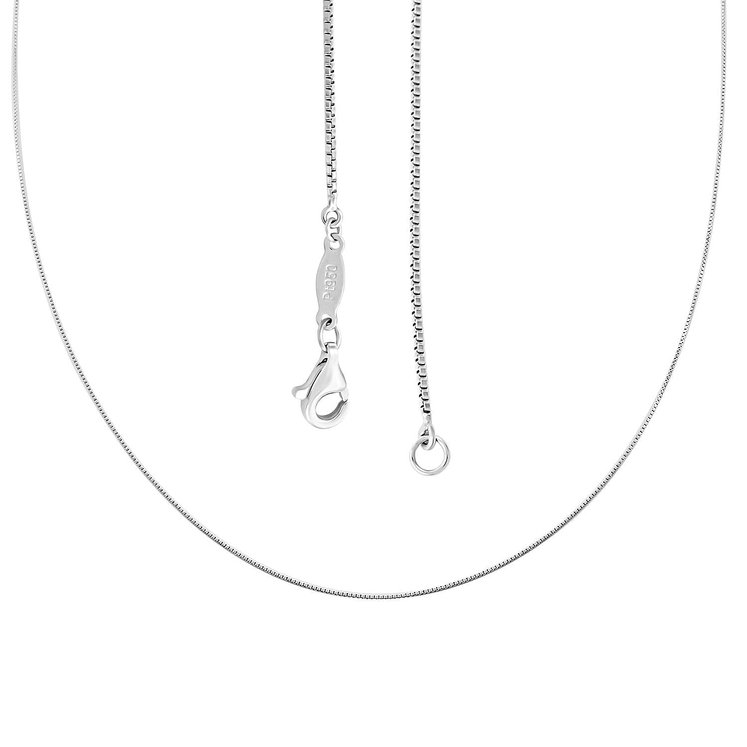 950 Platinum Box Chain Necklace 24 Inches 4.20 Grams