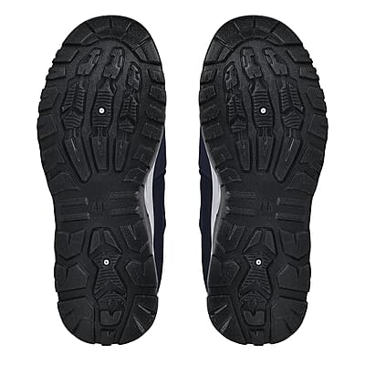 Navy Nylon Sport Shoes with Gray Fur Lining – Size 8-8.5