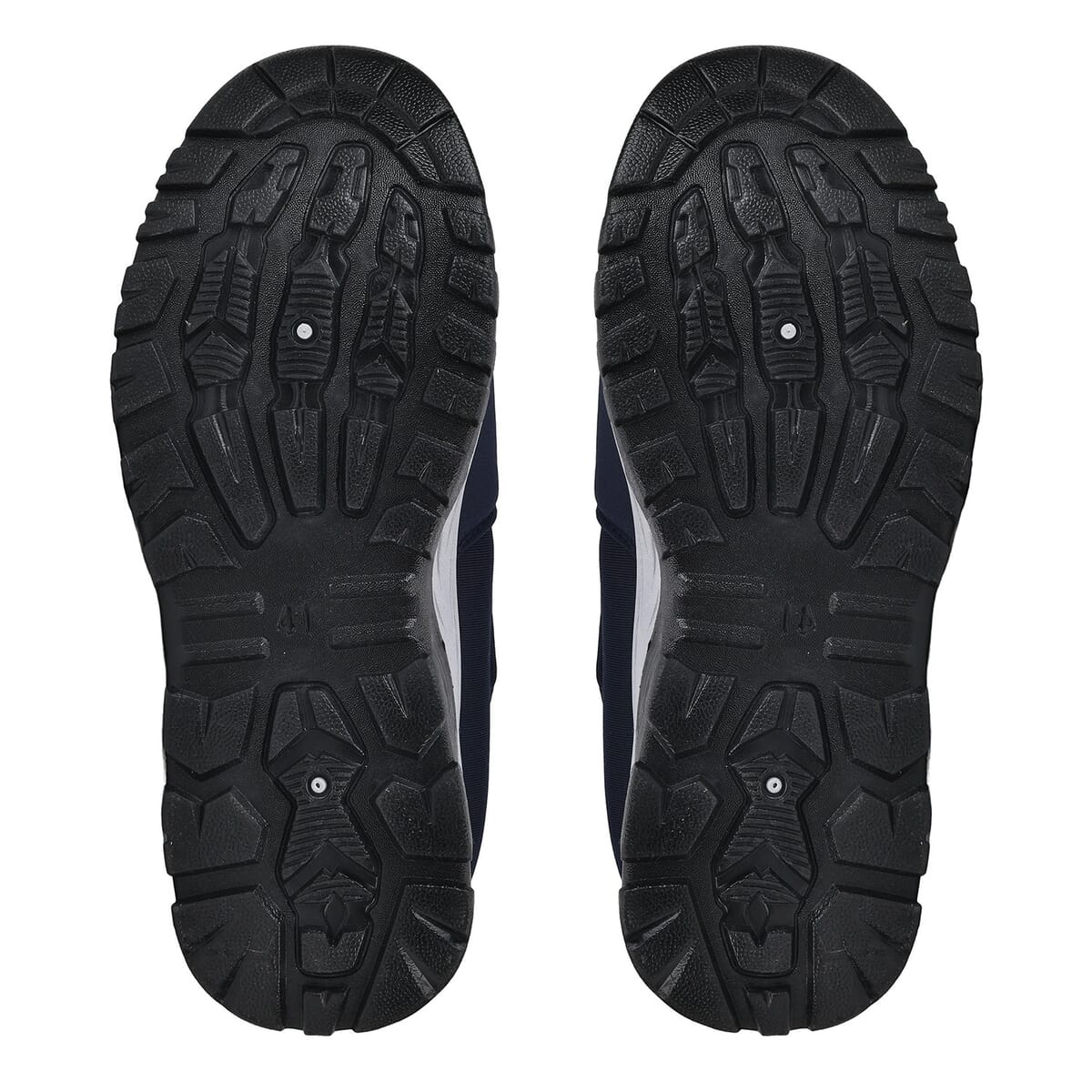 Navy Nylon Sport Shoes with Gray Fur Lining – Size 9-9.5 image number 5