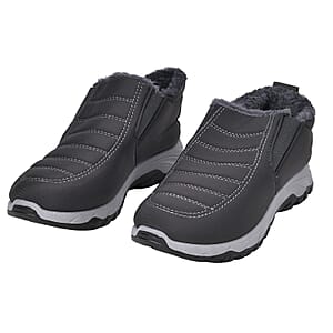 Gray Nylon Sport Shoes with Gray Fur Lining – Size 10-10.5
