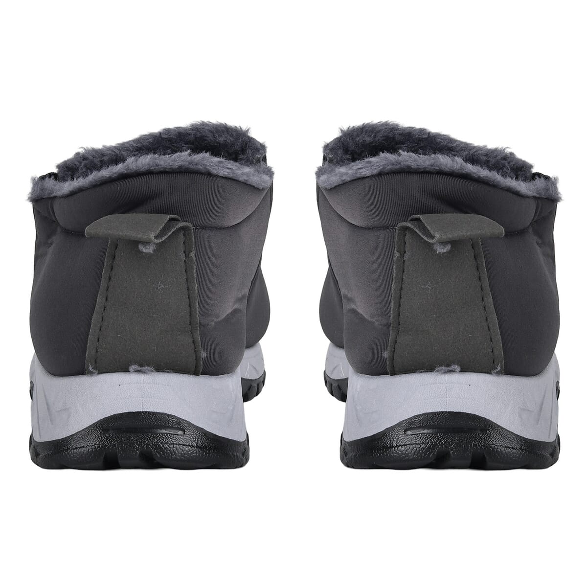 Gray Nylon Sport Shoes with Gray Fur Lining – Size 10-10.5 image number 4