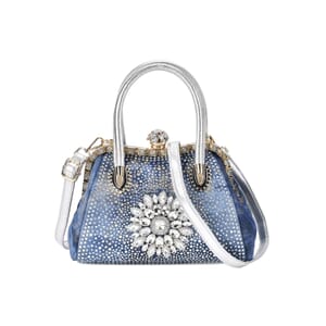 Sparkling Crystal Flower Crossbody Bag