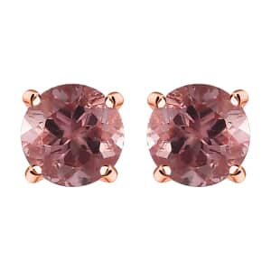 Blush Apatite Solitaire Stud Earrings in Vermeil Rose Gold Over Sterling Silver 1.15 ctw