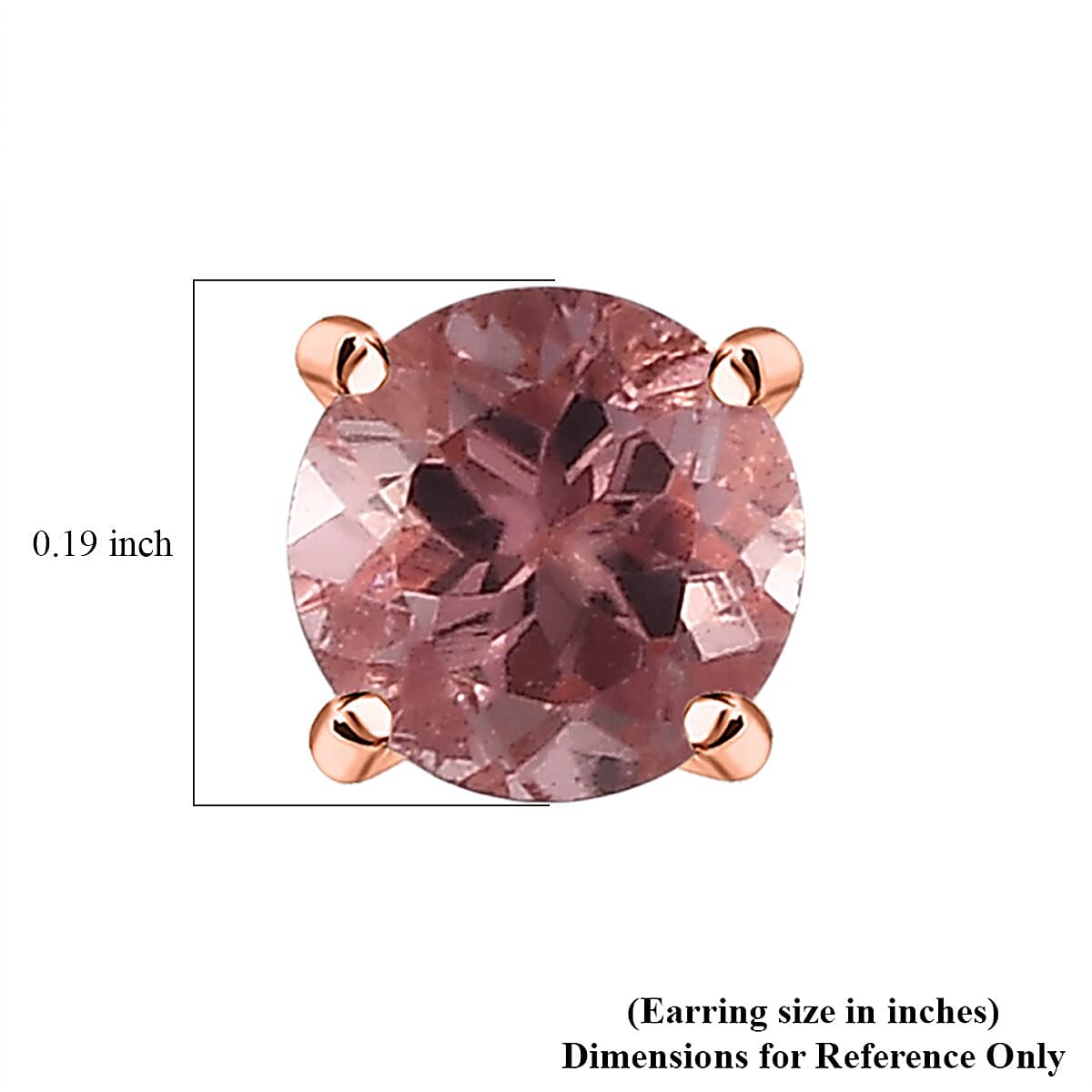 Blush Apatite Solitaire Stud Earrings in Vermeil Rose Gold Over Sterling Silver 1.15 ctw