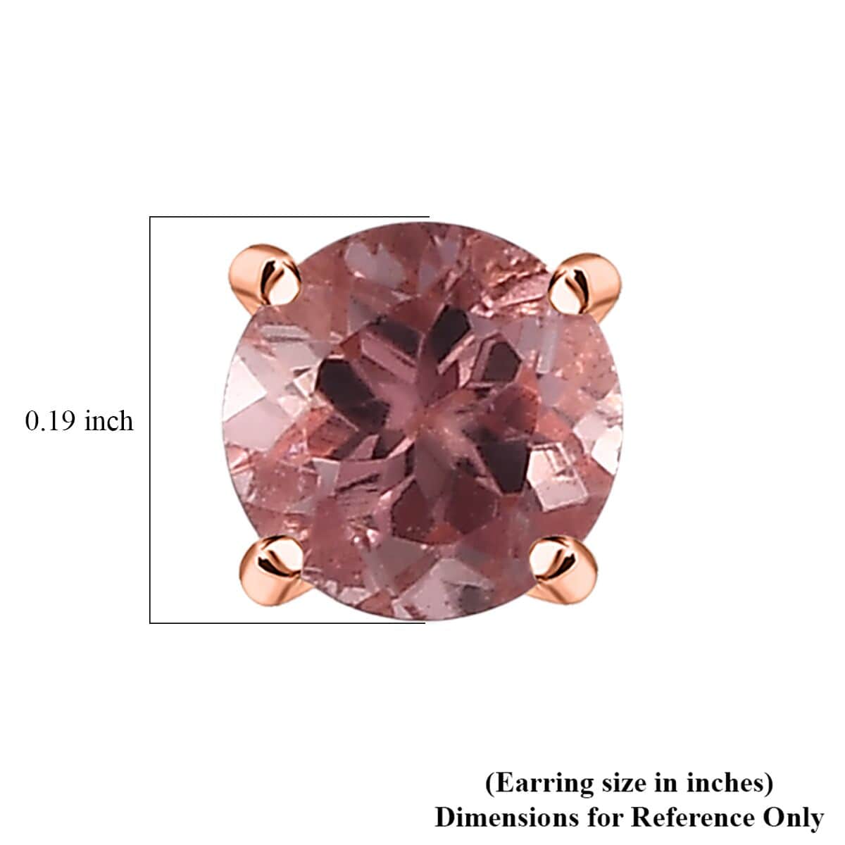 Blush Apatite Solitaire Stud Earrings in Vermeil Rose Gold Over Sterling Silver 1.15 ctw image number 5