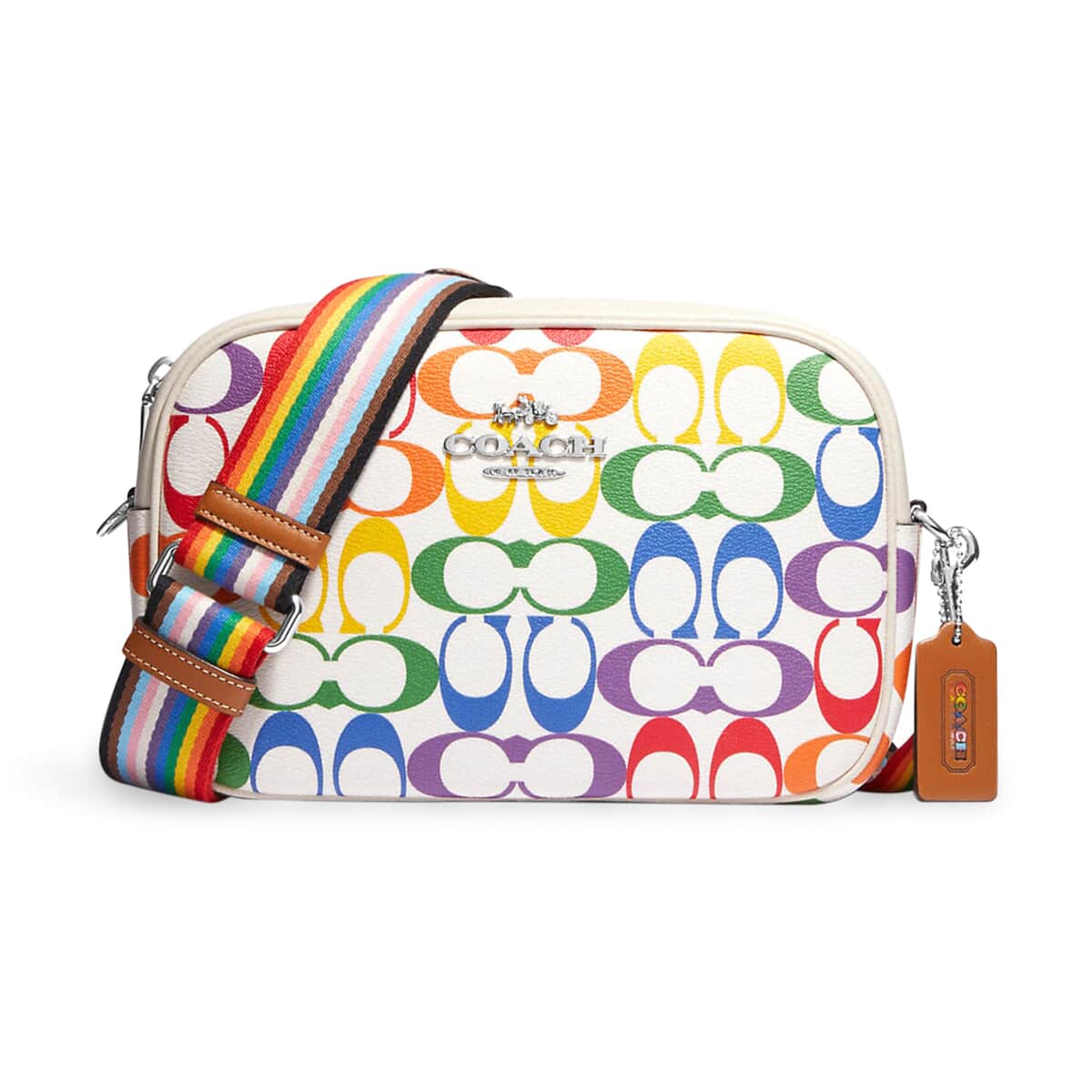 Coach Multi Color Signature Canvas & Leather Jamie Camera Bag image number 0