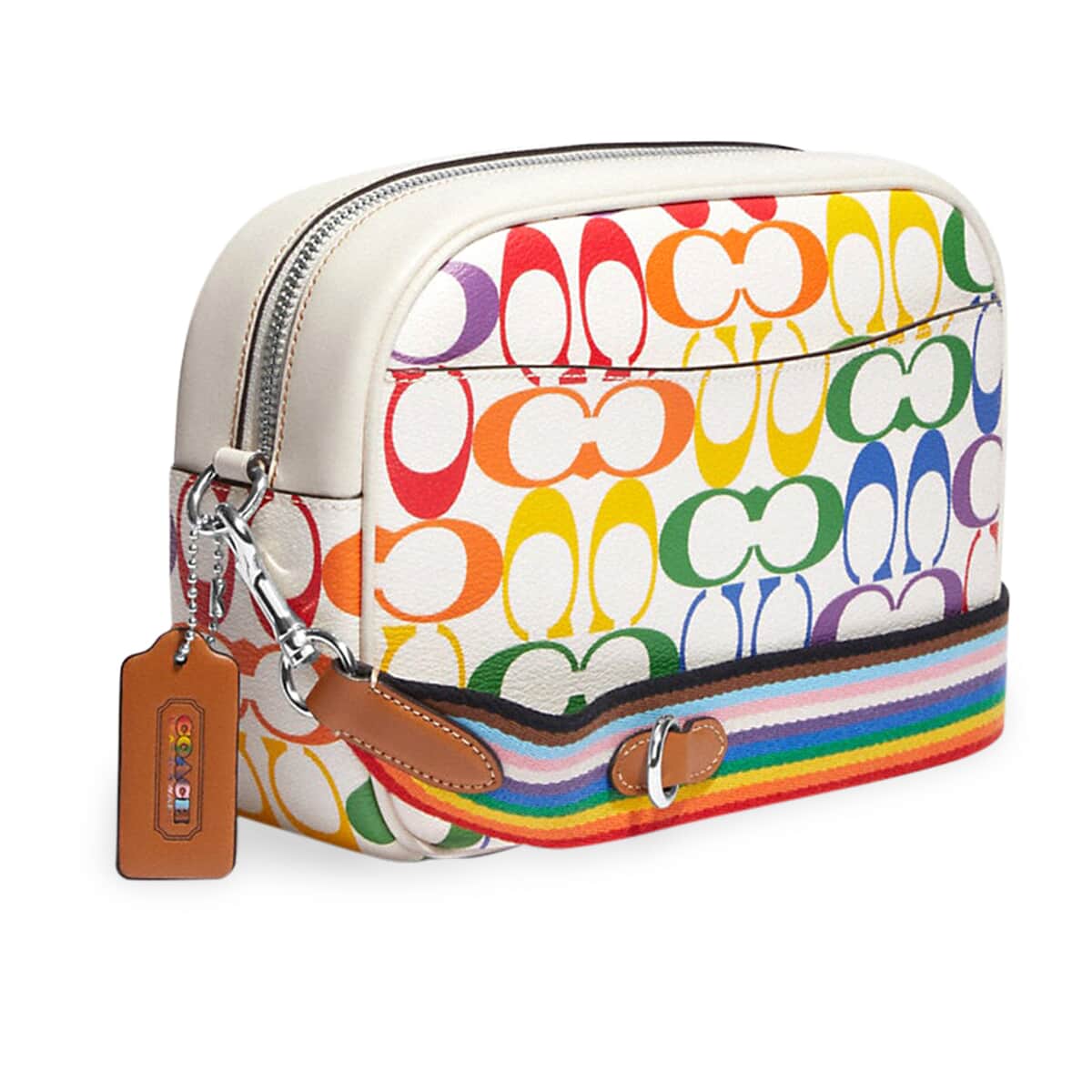 Coach Multi Color Signature Canvas & Leather Jamie Camera Bag image number 1