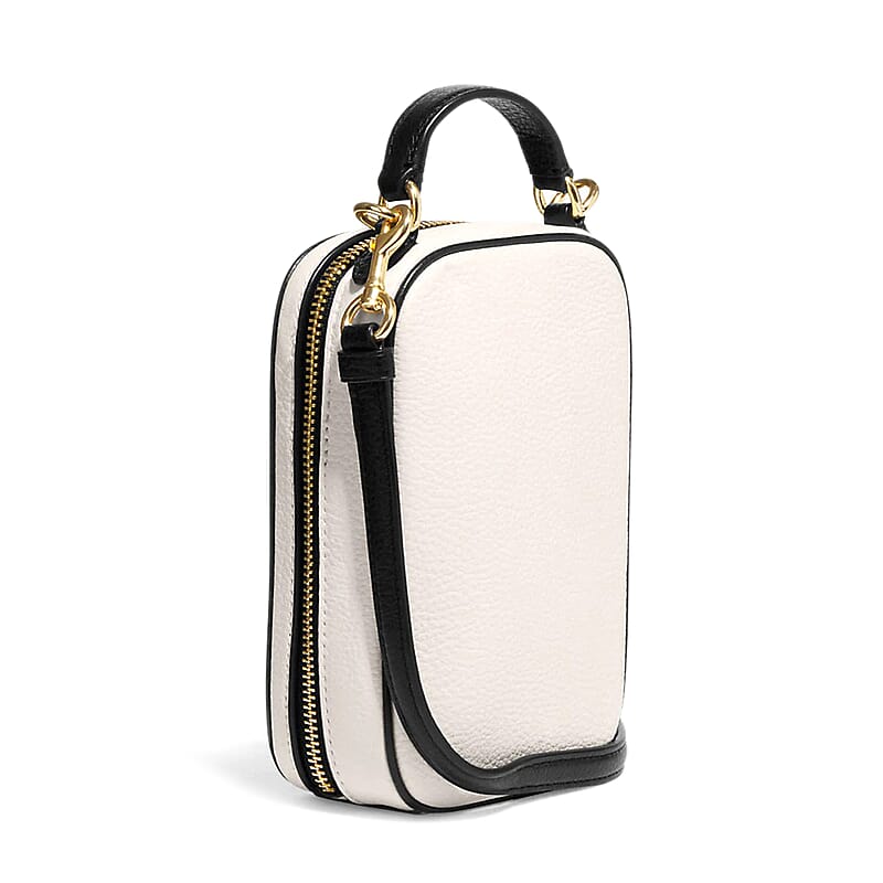 Disney X Coach Cruella Motif Pebble Leather Eva Phone Crossbody Bag