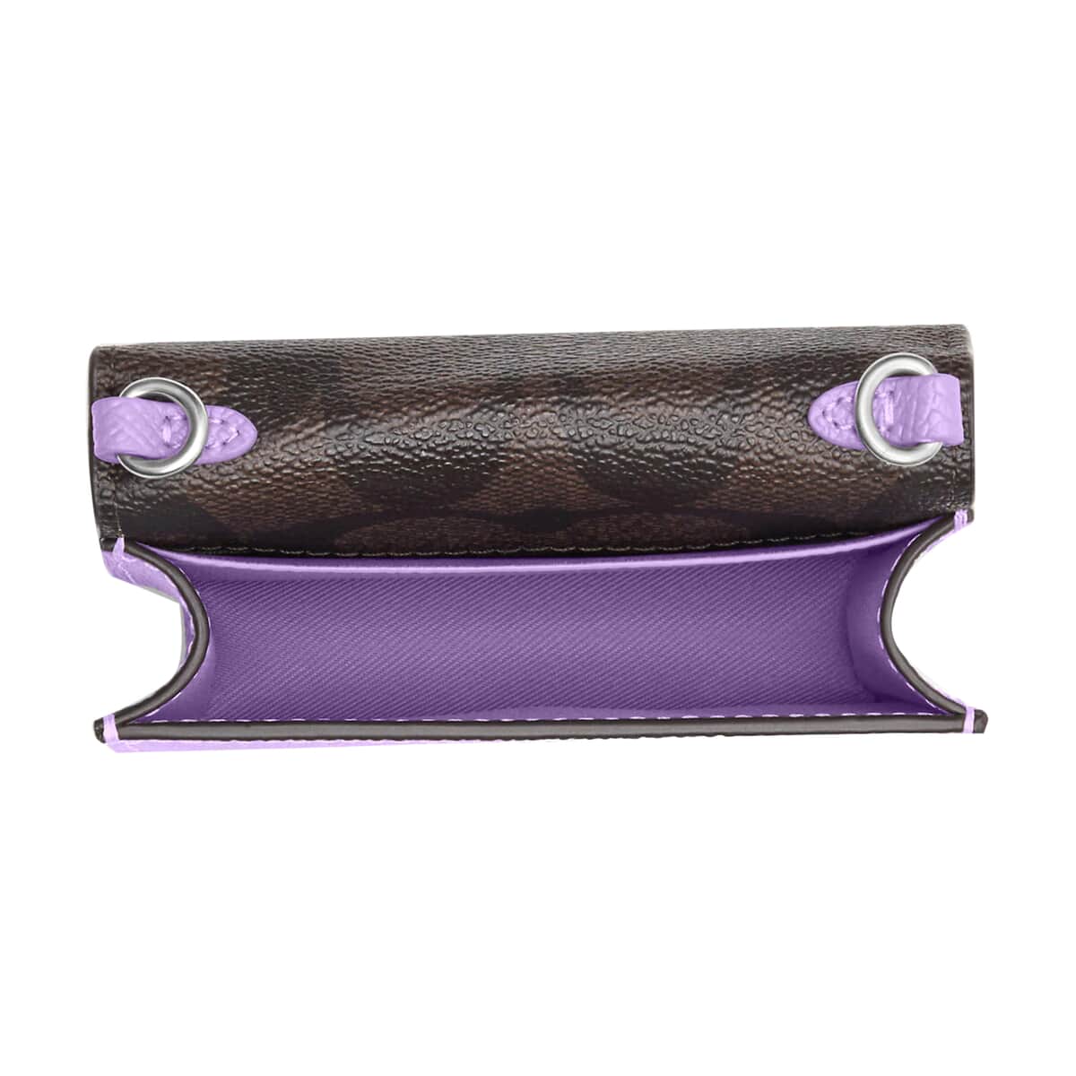 Coach Lavender Crossgrain Leather Mini Wallet On A Chain (Ships in 8-10 Business Days)  image number 2