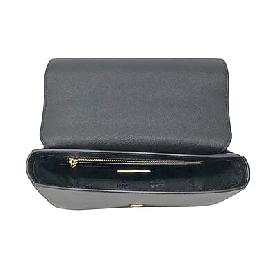Tory Burch Black Saffiano Leather Emerson Adjustable Shoulder Bag