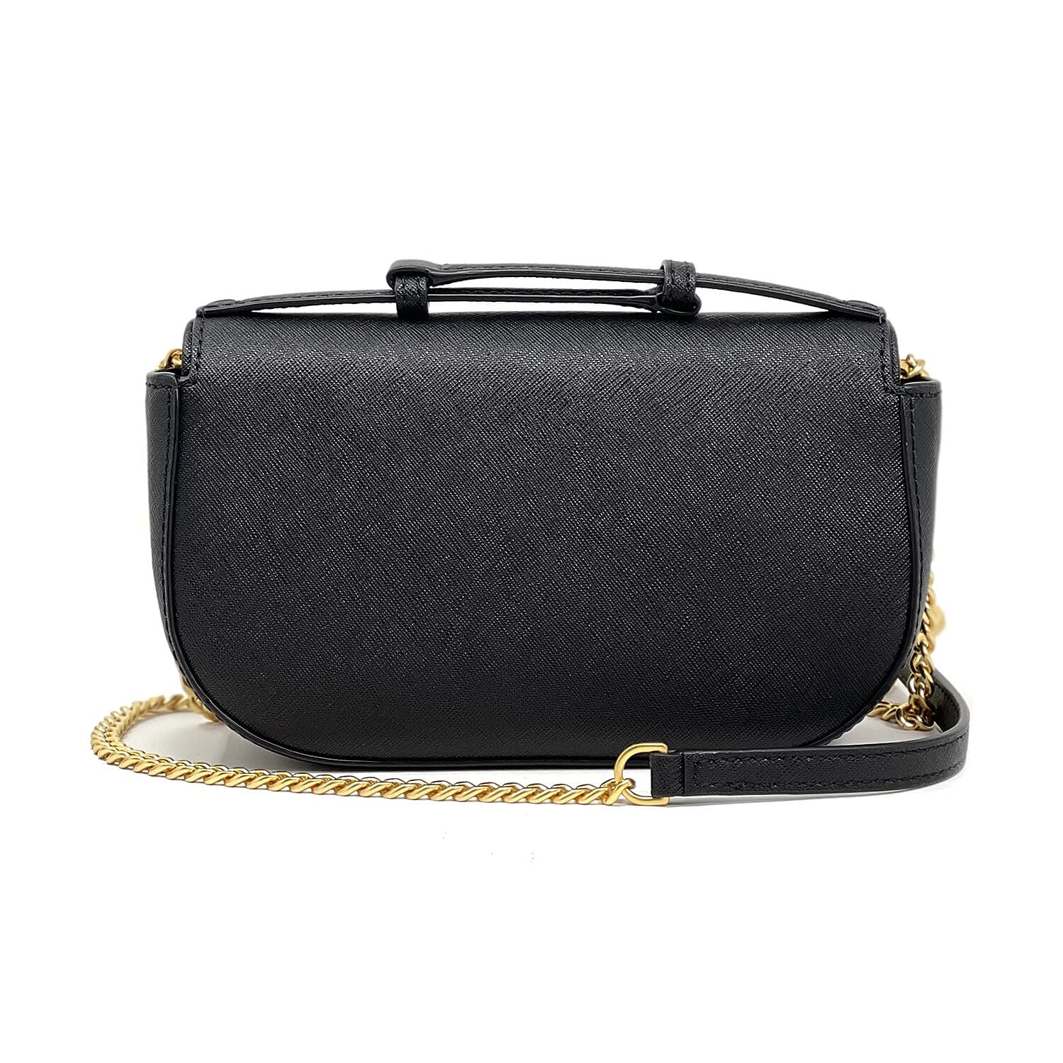 Tory Burch ハンドバック　エマーソン　マイクロ　サッチェル　BLACK Buy Tory Burch Black Saffiano Leather Emerson Printed Top Handle
