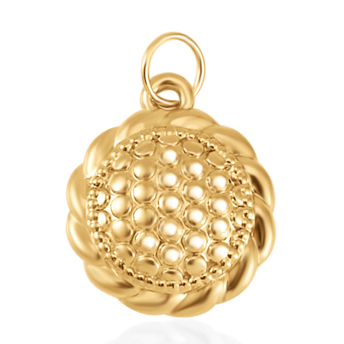 Luxoro 10K Yellow Gold Electroform Floral Pendant 0.30 Grams image number 0