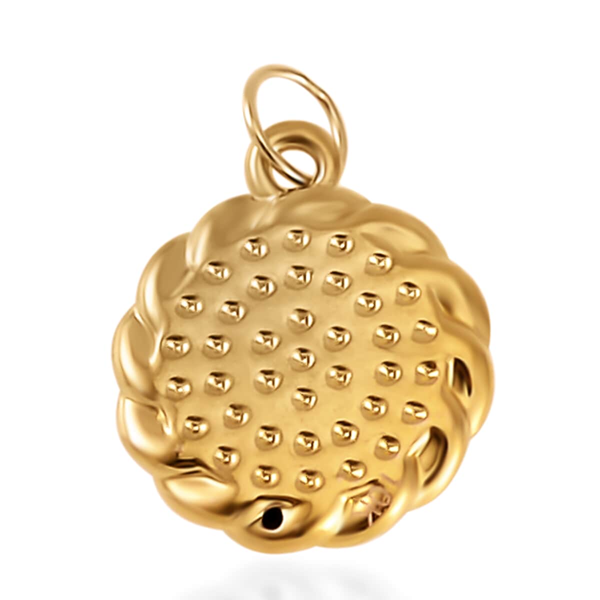 Luxoro 10K Yellow Gold Electroform Floral Pendant 0.30 Grams image number 3