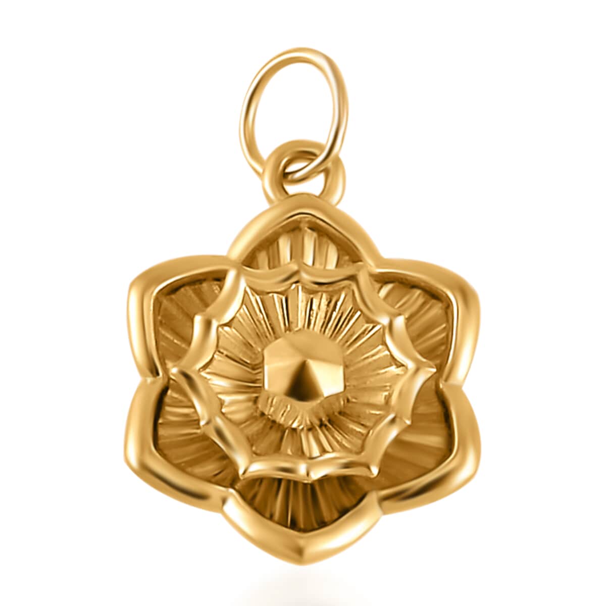 Electroform Floral Pendant in 10K Yellow Gold image number 0