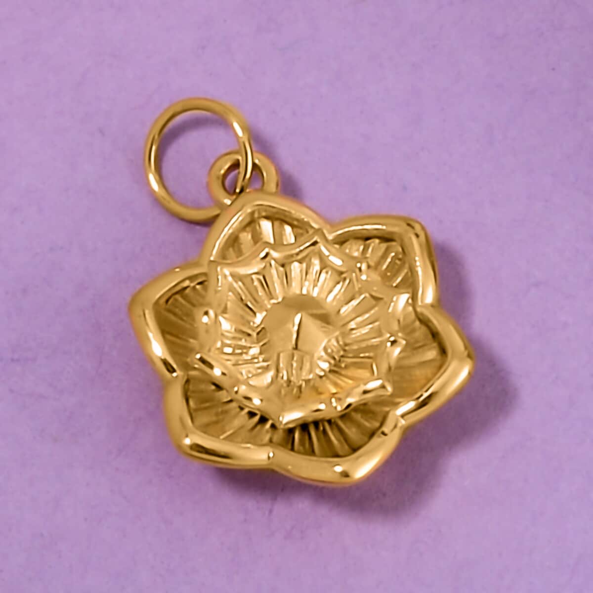 Electroform Floral Pendant in 10K Yellow Gold image number 1