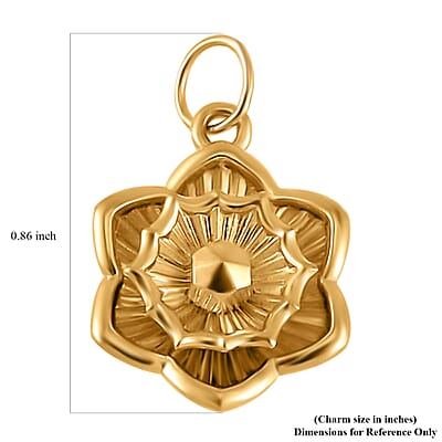 Electroform Floral Pendant without Chain in 10K Yellow Gold