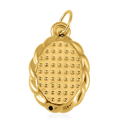 Luxoro 10K Yellow Gold Electroform Oval Pendant without Chain 0.30 Grams