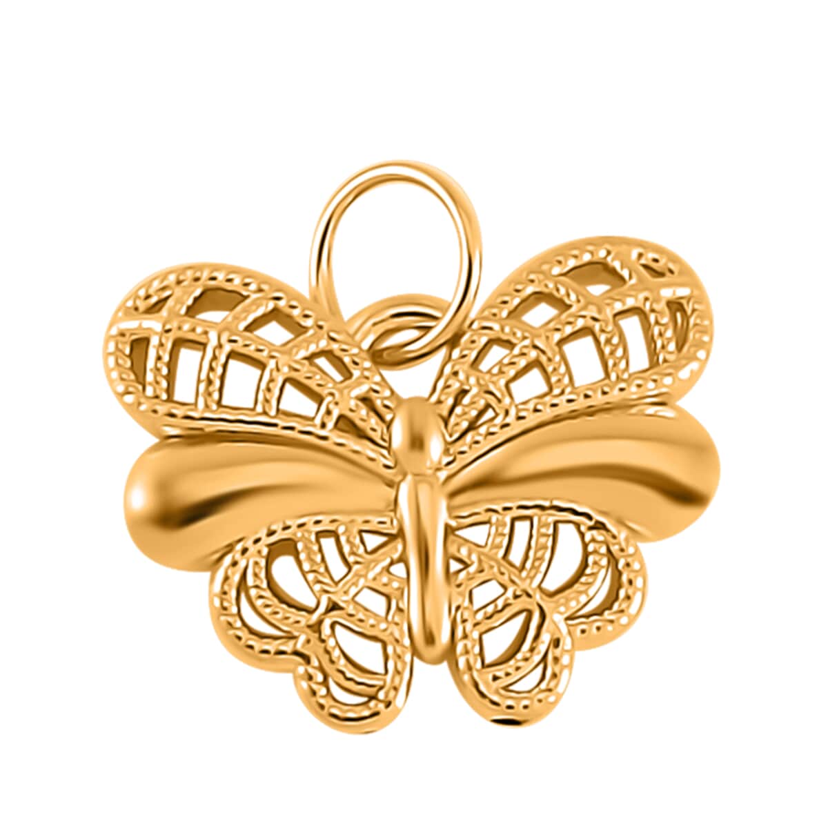 10K Yellow Gold Butterfly Pendant 0.30 Grams image number 0