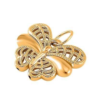 10K Yellow Gold Butterfly Pendant without Chain 0.30 Grams