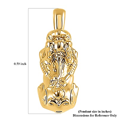 Luxoro 10K Yellow Gold Electroform Pixiu Pendant without Chain