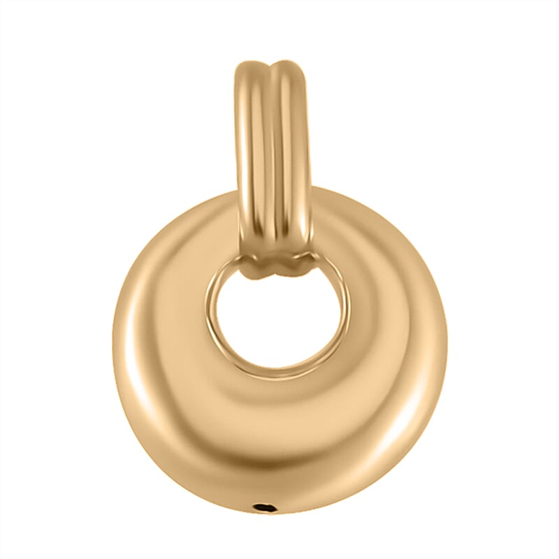 10K Yellow Gold Electroform Circle Pendant 0.25 Grams