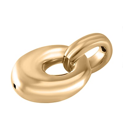 10K Yellow Gold Electroform Circle Pendant 0.25 Grams