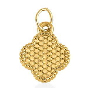 Luxoro 10K Yellow Gold Electroform Clover Pendant without Chain 0.30 Grams