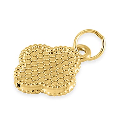 Luxoro 10K Yellow Gold Electroform Clover Pendant without Chain 0.30 Grams