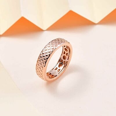 Vermeil RG Over Sterling Silver Ring (Size 11.5) 5.51 g