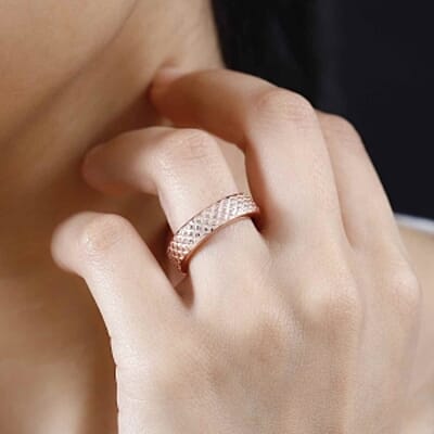 Vermeil RG Over Sterling Silver Ring (Size 11.5) 5.51 g