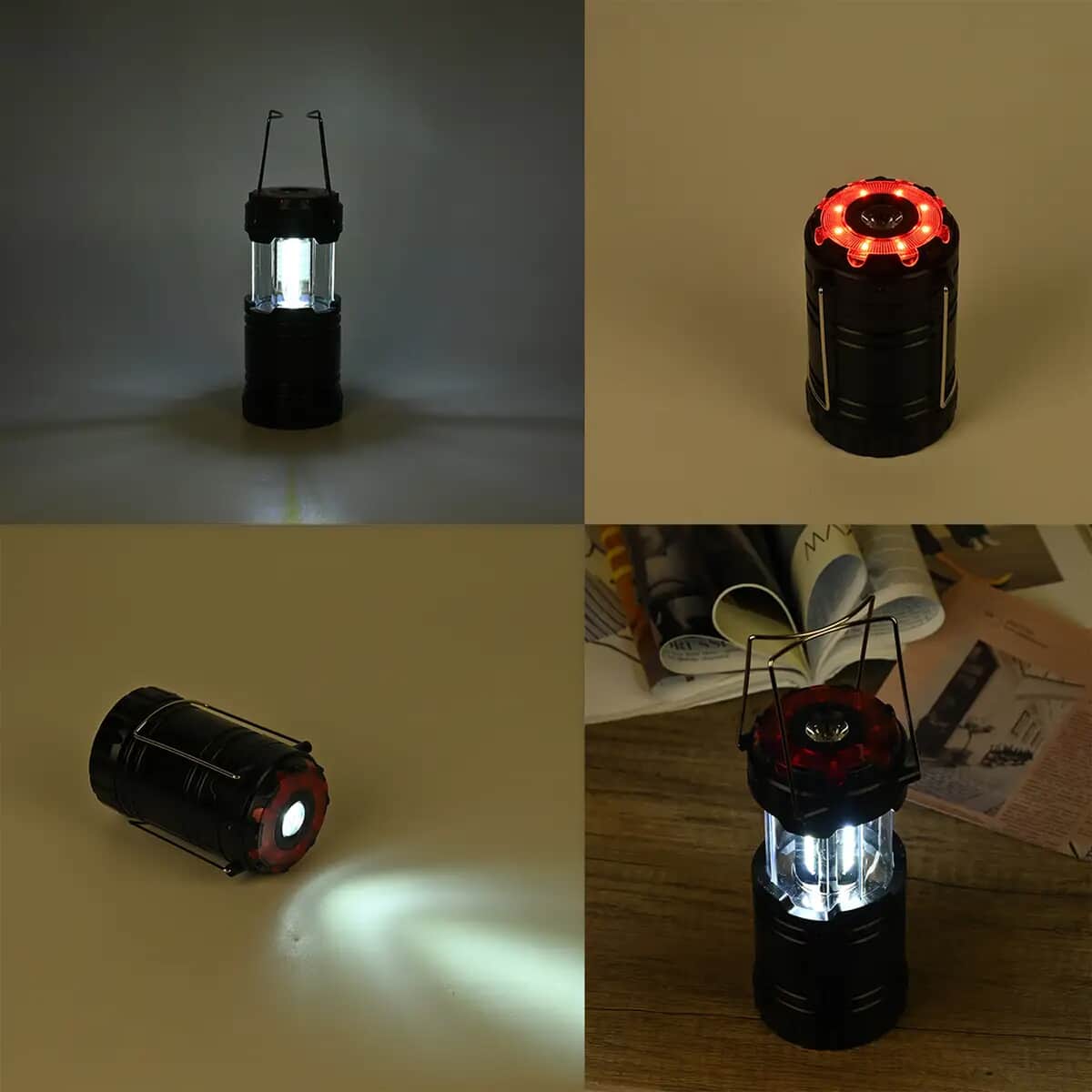 Rechargeable LED Flashlight Lantern with Red Flashers (3xAA Battery not Included) image number 6