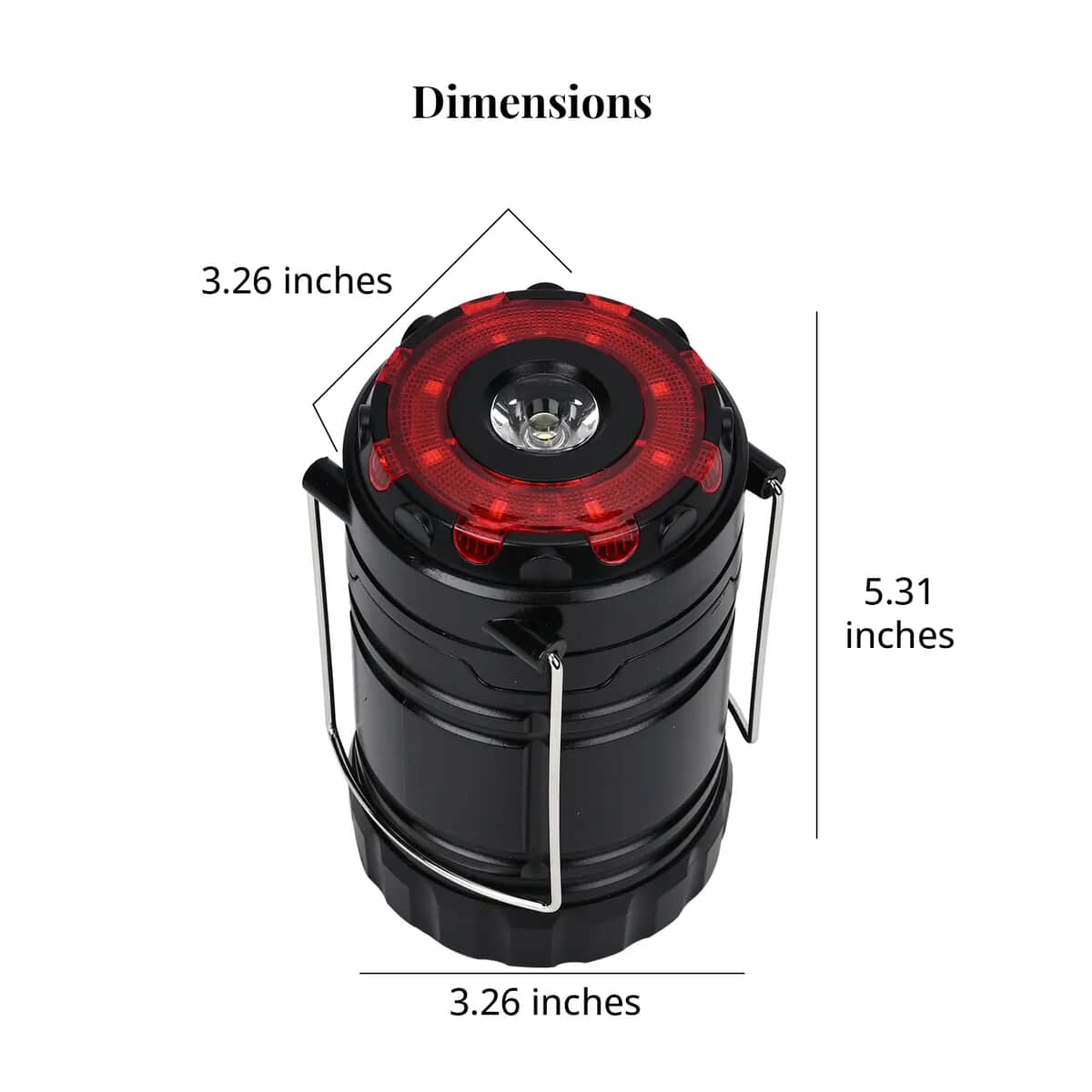 Rechargeable LED Flashlight Lantern with Red Flashers (3xAA Battery not Included) image number 7