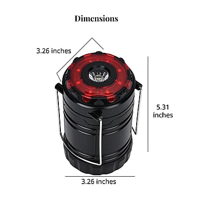 Rechargeable LED Flashlight Lantern with Red Flashers (3xAA Battery not Included)