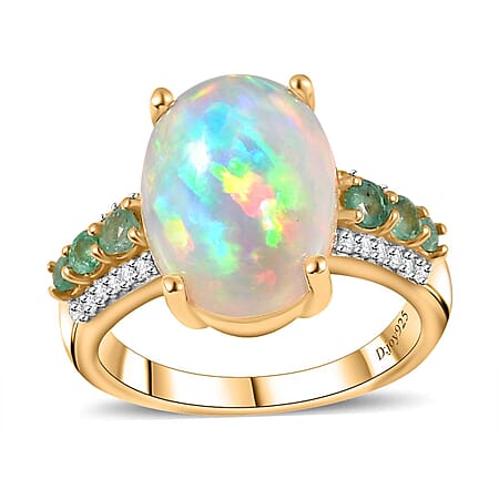 Ethiopian Welo Opal & Kagem Zambian Emerald / 10 - Product card gallery slide 1 (10177430880569)