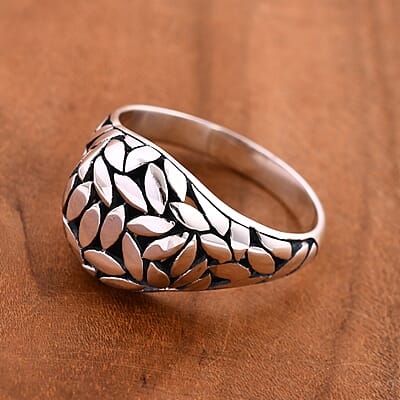 Bali Legacy Leafs Ring in Sterling Silver (Size 10.0) 5.30 Grams