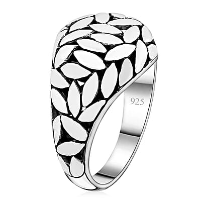 Bali Legacy Leafs Ring in Sterling Silver (Size 10.0) 5.30 Grams