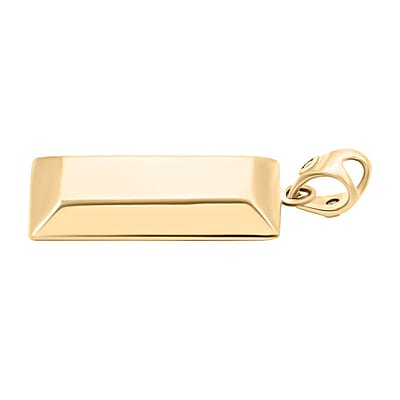 10K Yellow Gold Diamond Accent Bar Pendant without Chain 1.3 Grams