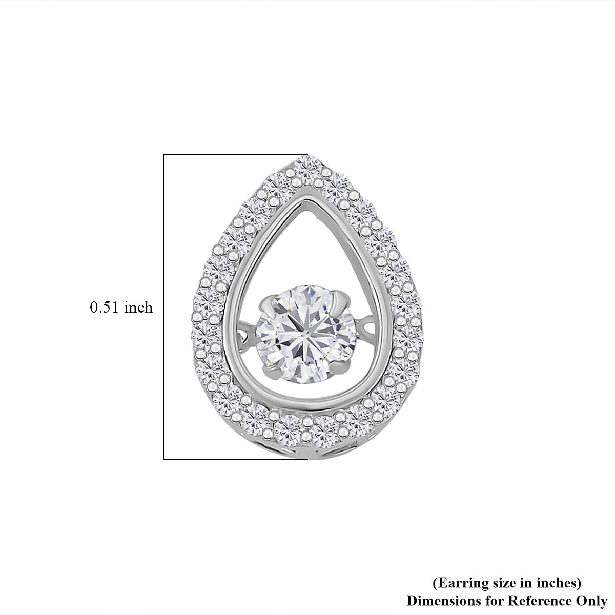 Simulated Diamond 2.35 ctw Stud Earrings in Platinum Over Sterling Silver 