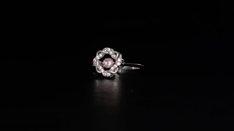 Simulated Pink Diamond Halo Ring in Platinum Over Sterling Silver (Size 10.0) 1.10 ctw