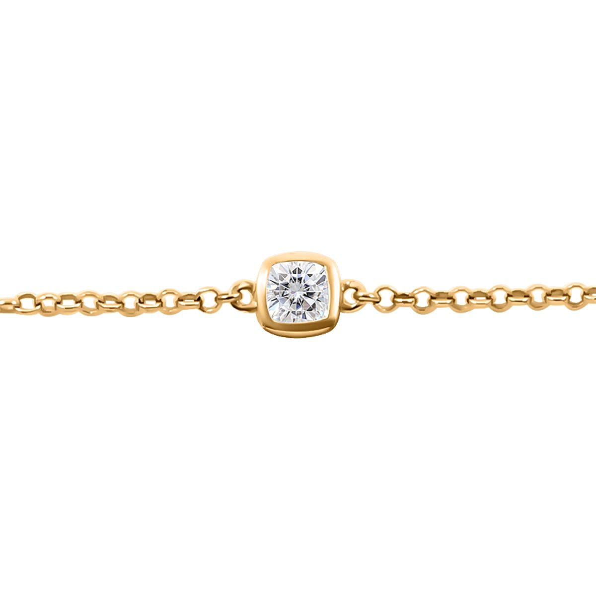 Moissanite Bracelet in Vermeil Yellow Gold Over Sterling Silver (7.50 In) 1.10 ctw