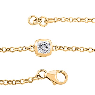 Moissanite Bracelet in Vermeil Yellow Gold Over Sterling Silver (7.50 In) 1.10 ctw