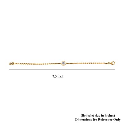 Moissanite Bracelet in Vermeil Yellow Gold Over Sterling Silver (7.50 In) 1.10 ctw