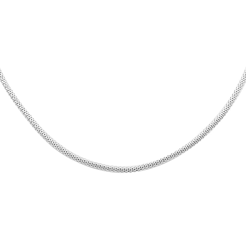 Sterling Silver 2.70mm Coreana Popcorn Chain Necklace 24 Inches 8.40 Grams